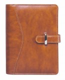 Kalendárium, gyűrűs, betétlapokkal, L, műbőr, SATURNUS, 437, világosbarna (NKL437D)