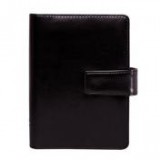 Kalendárium, gyűrűs, betétlapokkal, "L", műbőr, SATURNUS, fekete