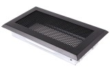 Kályhásbolt.hu 13x23 cm fekete egyszerű kandalló szellőzőrács