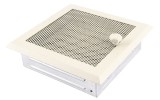 Kályhásbolt.hu 19x19 cm világosbézs egyszerű kandalló szellőzőrács zsalus szabályzóval