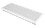 Kályhásbolt.hu 19x49 cm fehér egyszerű kandalló szellőzőrács