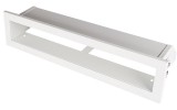 Kályhásbolt.hu 44x10 cm fehér minimál kandalló szellőzőrács
