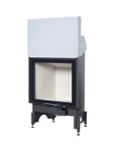 Kályhásbolt.hu 65x57 S 2.0 egyoldalt üveges kandallótűztér liftes ajtóval fehér Keramott béléssel