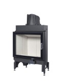 Kályhásbolt.hu 75x57 K 2.0 egyoldalt üveges kandallótűztér fehér Keramott béléssel