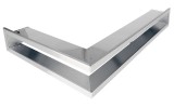 Kályhásbolt.hu 82x42x10 cm inox balos minimál sarok kandalló szellőzőrács