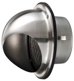 Kályhásbolt.hu Beömlőnyílás rozsdamentes acélból DN 125 mm - falsíkba