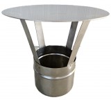 Kályhásbolt.hu Esővédő sapka füstcsőhöz rozsdamentes ø180