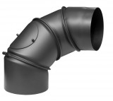 Kályhásbolt.hu Füstcső könyök állítható, tisztítós, univerzális, ø160