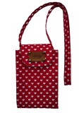 Kámán Lászlóné EV 1171 Bp. Rákoskerti utca 1. Aztadejó Handmade vászontáska piros alapon fehér apró szívek
