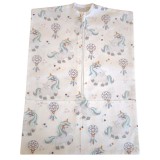 Kámán Lászlóné EV 1171 Bp. Rákoskerti utca 1. Aztadejó unikornis oviszsák fehér alapon menta 40x56 cm