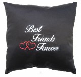 Kámán Lászlóné EV 1171 Bp. Rákoskerti utca 1. Best Friends Forever vászon párna 30x30 fekete
