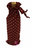 Kámán Lászlóné EV 1171 Bp. Rákoskerti utca 1. Piros pöttyös ajándékzsák bortartó zsák 13x37 cm