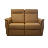 Kanizsa Trend Geri (Greg) 2 üléses kanapé kétoldalú motoros relaxfunkcióval - barna bőr