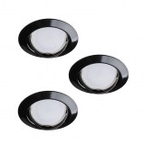 KANLUX 23855 TRIBIS II O B spot lámpa szett fekete 3x max. 10W süllyesztett IP20