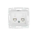 KANLUX 24756 DOMO 01-1420-002 Dupla adatcsatlakozó aljzat független 2xRJ45 Cat 6 fehér