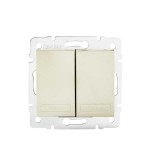 KANLUX 24951 DOMO 01-1022-230 Dupla nyomókapcsoló 10AX - 250V~