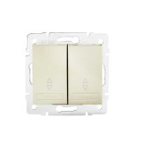 KANLUX 24955 DOMO 01-1060-230 Dupla alternatív kapcsoló 10AX - 250V~