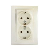 KANLUX 24976 DOMO 01-1270-130 Schuko földelt dupla dugalj komplett 16A - 250V~