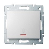 KANLUX 25075 LOGI 02-1080-102 Jelzőfényes csengő nyomókapcsoló 10AX - 250V~