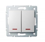 KANLUX 25079 LOGI 02-1120-102 Jelzőfényes csillárkapcsoló 10AX - 250V~