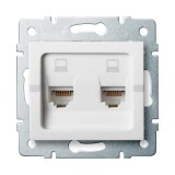 KANLUX 25111 LOGI 02-1420-002 Dupla adatcsatlakozó aljzat, független (2xRJ45 Cat 6 Jack)
