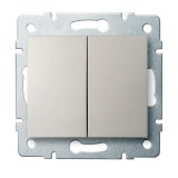 KANLUX 25129 LOGI 02-1022-103 Dupla nyomókapcsoló 10AX - 250V~