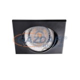 KANLUX 26732 spot lámpa dekorációs keret foglalat nélkül, billenthető 12V max. 35W IP20 matt fekete szögletes