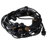 KANLUX 35758 GRL 15M15E27-B girland kerti füzér 15 x max 10W 220-240V AC E27 IP44 fekete