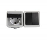 Kanlux Csillárkapcsoló és Schuko aljzat érintkezés védelemmel TEKNO