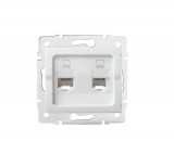 Kanlux Dupla, független számítógép-csatlakozó (2x RJ45Cat 5e Jack) LOGI
