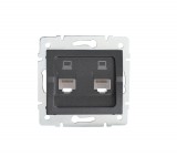 Kanlux Dupla, független számítógép-csatlakozó (2x RJ45Cat 5e Jack) LOGI