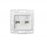 Kanlux Dupla, független számítógép-csatlakozó (2x RJ45Cat 6 Jack) LOGI