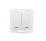 Kanlux Dupla nyomókapcsoló jelzőfénnyel LOGI