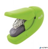 Kapocs nélküli tűzőgép, kézi, 5 lap, PLUS, zöld