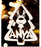 Karácsonyfa dísz, Anya, fenyőfa és rénszarvas