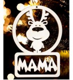 Karácsonyfa dísz, Mama, rénszarvas