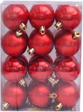KARÁCSONYFADÍSZ GÖMB 5CM PIROS-ACB5-R-24