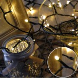 Karácsonyi 500 Led fényfüzér, rizsszem IP44, kültérre is! Meleg fehér Leddel, 8 funkció, villogtató, memória. Life Light Led