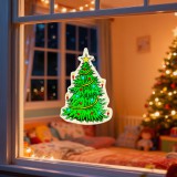 Karácsonyi ablakdekoráció - karácsonyfa - tapadókorongos - 30 x 29 cm (59736C)