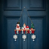 Karácsonyi dekoráció - akasztható - fa - csengettyűvel - 23 x 20 cm - 2 féle