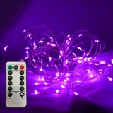 Karácsonyi fényfüzér, 100 db Nano mikró Led, pink Leddel, 8 funkciós vezérlővel! 5V, USB csatlakozós! Life Light Led 2 év garancia!