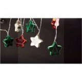Karácsonyi füzér színes csillag 10 led - Entac, ECL-CCSD-10WW