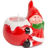 Karácsonyi gyertya-8,5*6,6*8cm - 58273B