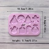 Karácsonyi Hóember, Csengő, Gyertya Csokoládé Szilikon Öntőforma