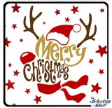 Karácsonyi hűtőmágnes, Rudolf, Merry Christmas