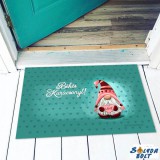 Karácsonyi lábtörlő, kis manó