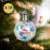 Karácsonyi LED-es gömb műa. - 8 cm