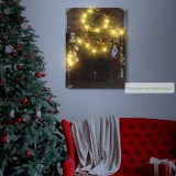 Karácsonyi LED-es hangulatkép, 30 x 40 cm