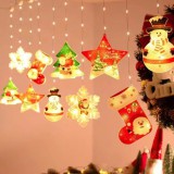 Karácsonyi Led függöny, 10 db karácsonyi figurával, 110 db meleg fehér Leddel, 8 funkciós vezérlővel, időzítős, USB csatlakozós. Life Light Led 2 év garancia!