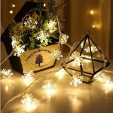 Karácsonyi Led füzér, 100db hópihe, hideg fehér, villogtatható, 8 funkciós vezérlővel, 5V, USB csatlakozós! Life Light Led 2 év garancia!